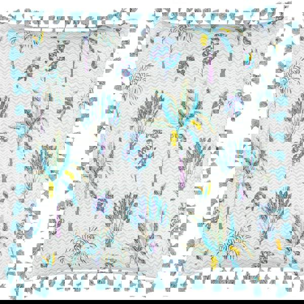 Furn Chamae Tassel Floral Cushion Cover - Lilac