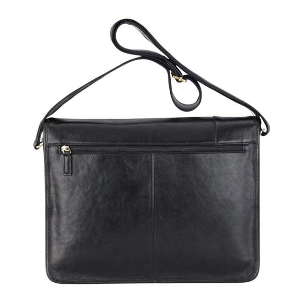 Infinity Leather Genuine Leather Laptop Satchel Messenger Shoulder Bag - Astor
