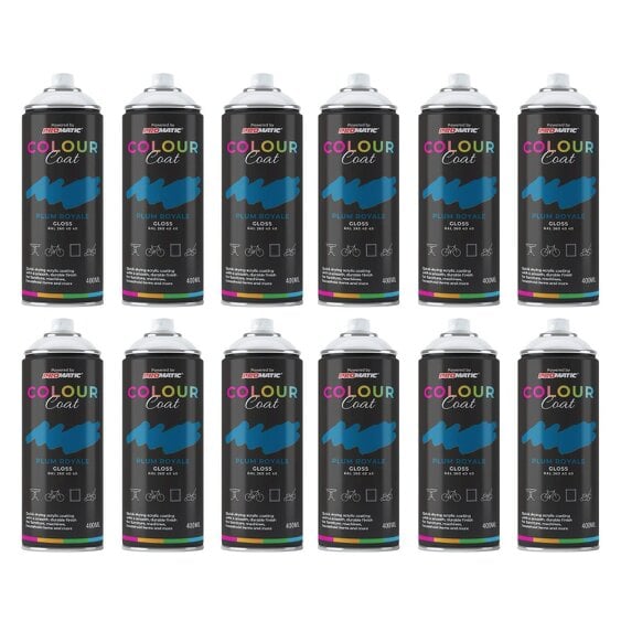 Colour Coat 12X Plum Royale RAL 260 40 40 Gloss Spray Paint 400ml