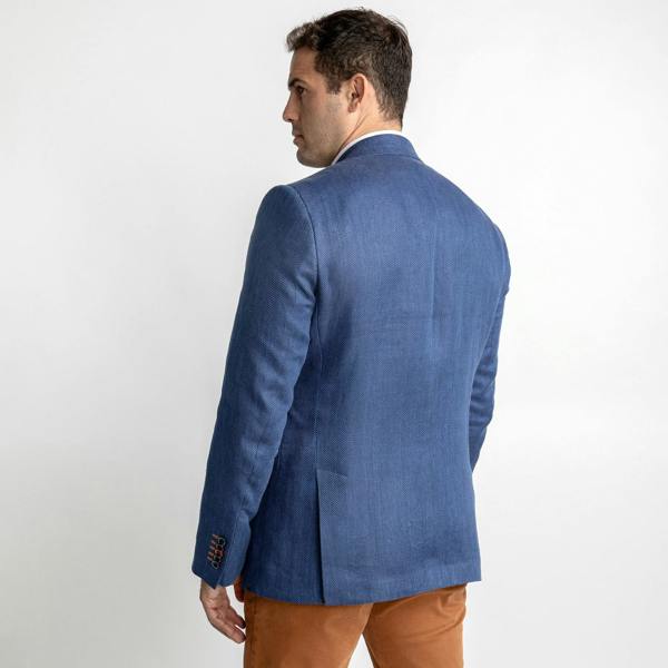 HERRINGBONE LIGHTWEIGHT LINEN SUMMER JACKET – Premium Men's Patterned Shirt by Claudio Lugli | Bold Design, Tailored Fit, Best Printed Shirts