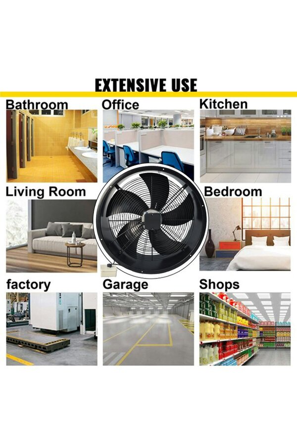 Living and Home Ventilation Wall-Mounted Exhaust Axial Fan 24-inch