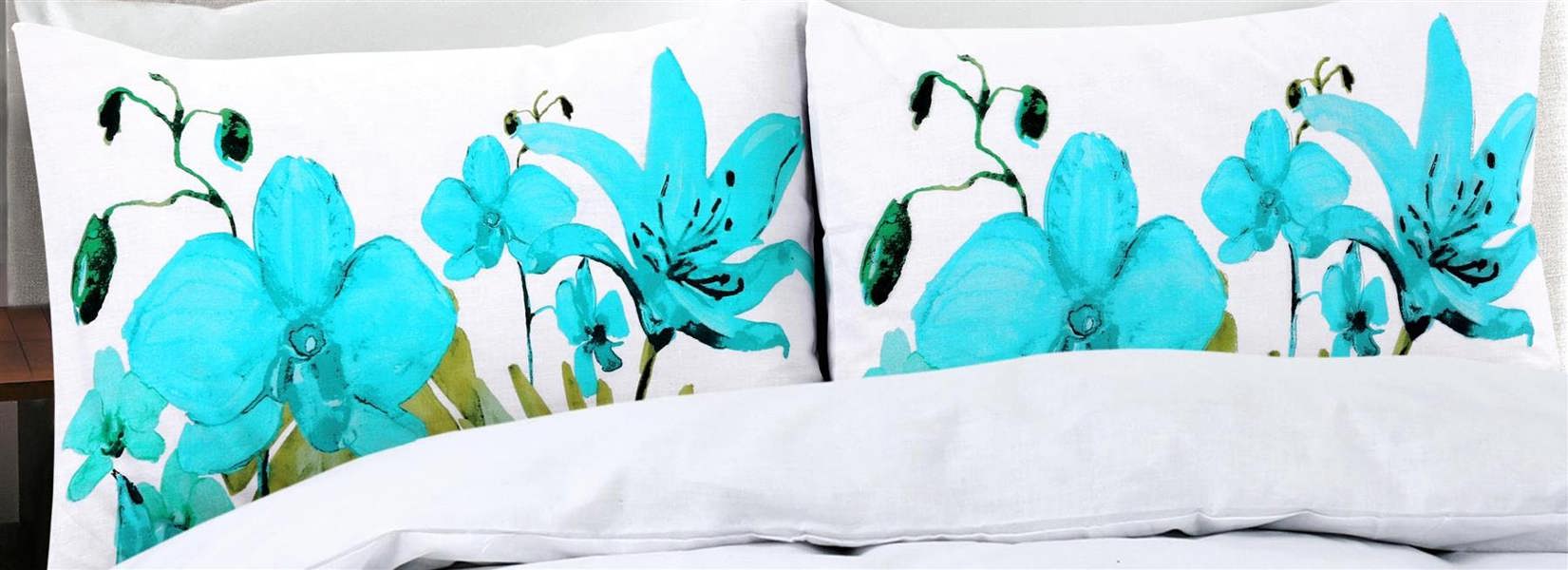 Lily Teal Duvet Cover Set
