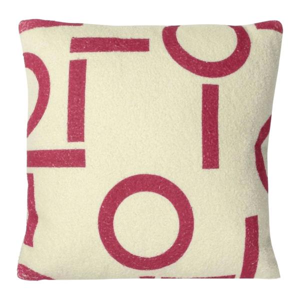 Furn Shearling Printed Cushion Cover - Pink - 