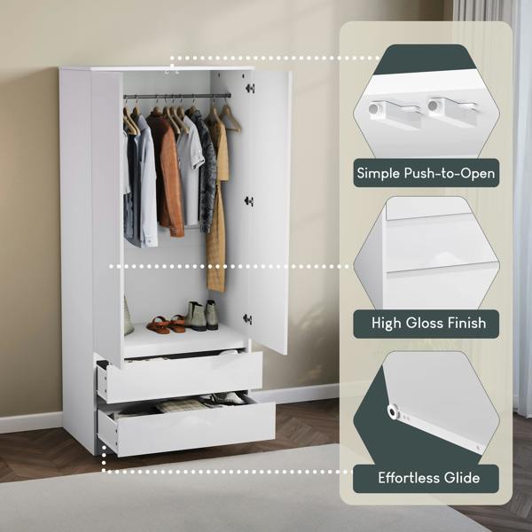 Vida Designs Glinton 2 Door 2 Drawer Wardrobe