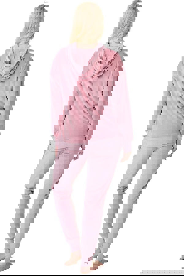 Camille Pink Supersoft Velour Loungewear Pyjama Set