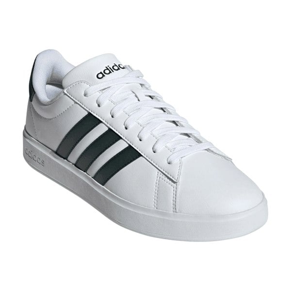 Adidas Mens Grand Court 2.0 Synthetic Leather Trainers - White / Black