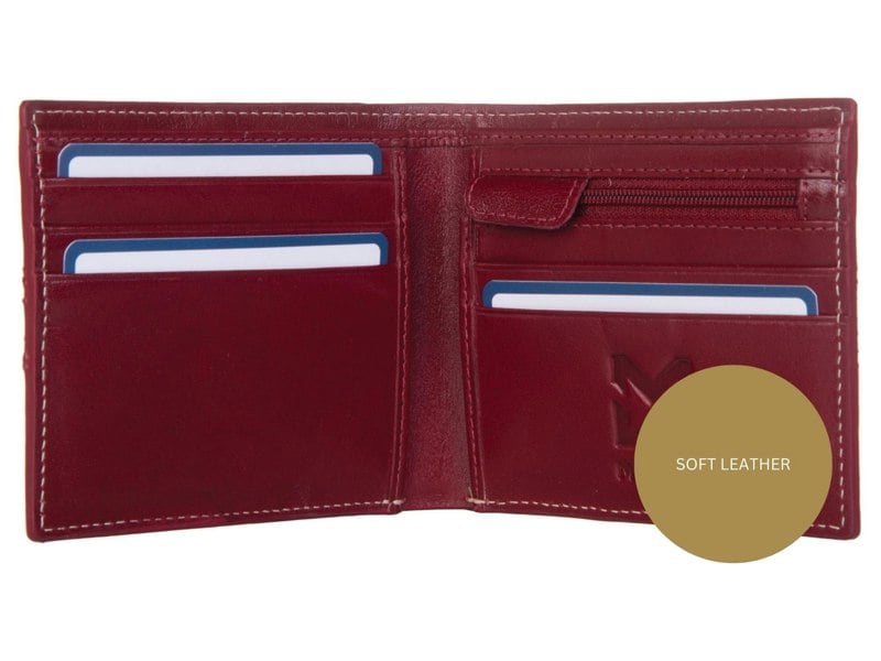 Mala Leather Edgbaston Cricket Ball RFID Leather Bifold Wallet