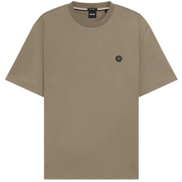Boss Mens Taut Minimalist Logo T-Shirt - Brown - 