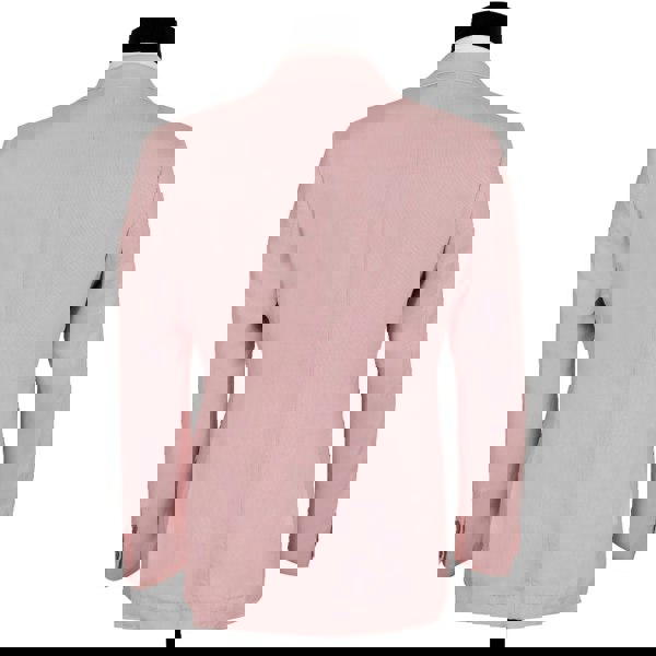 David WeJ Hugo Linen Double Breasted Suit Pink