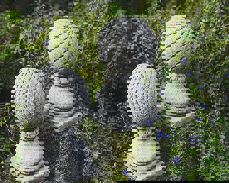 Pair Of Stone Ball Pillar Tops