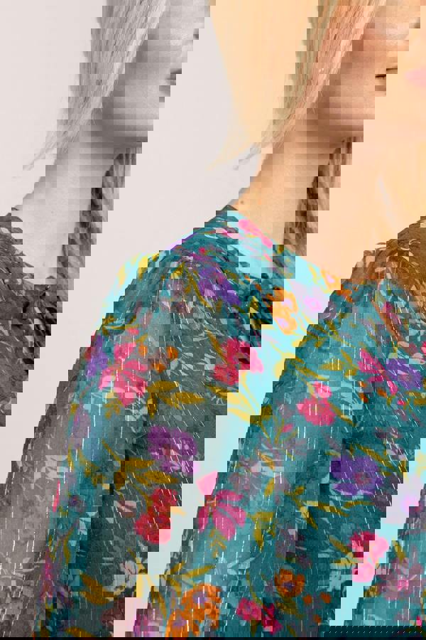 Mudflower Floral Lurex Dress