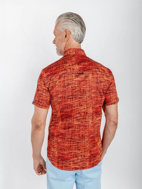 Claudio Lugli Vibrant Abstract Art Short Sleeve Shirt
