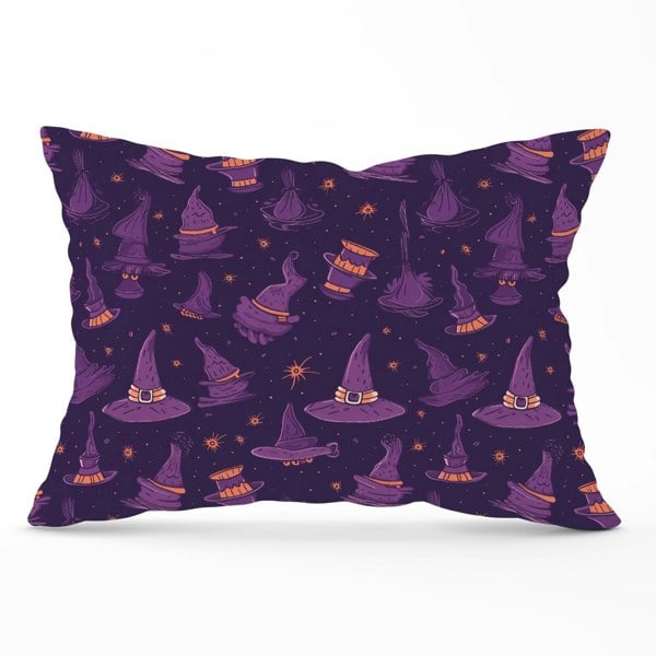 Warren Reed Witch Hats And Broomsticks Cushions