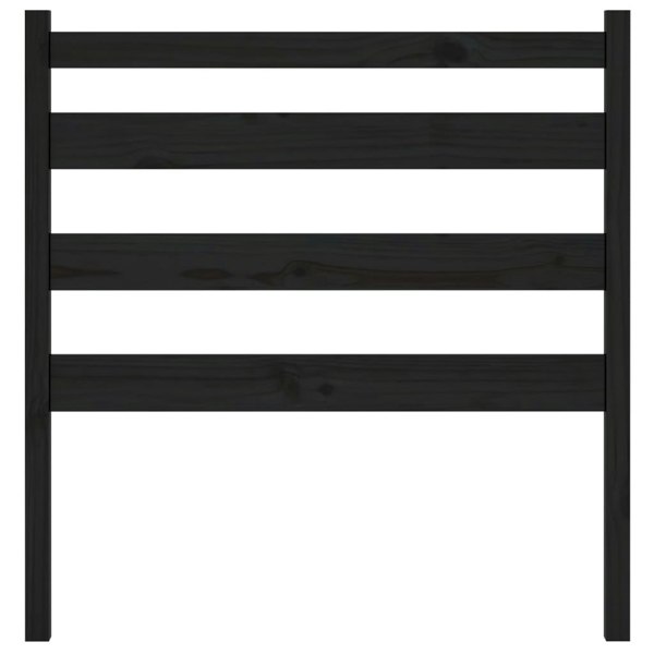 Berkfield Bed Headboard Black 81x4x100 cm Solid Wood Pine