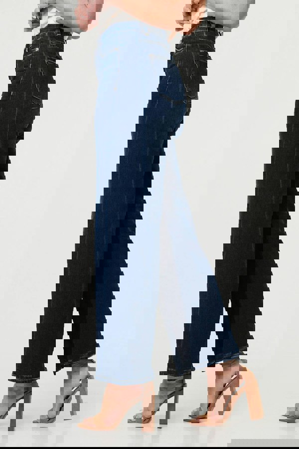 Blue | High Waist Slim Fit Flared Jeans
