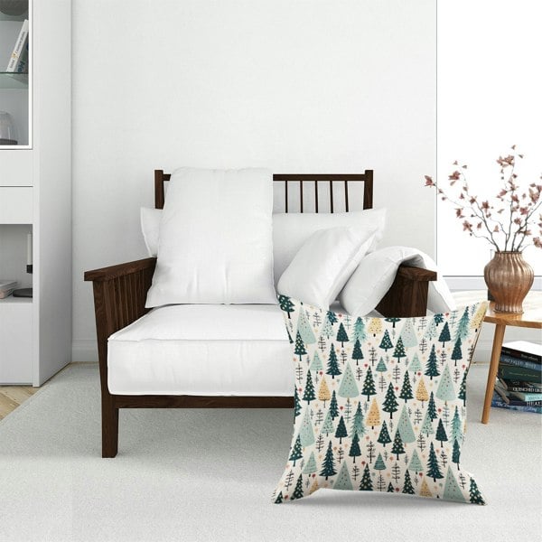 Warren Reed Boho Inspired Christmas Tree Pattern Floor Cushion