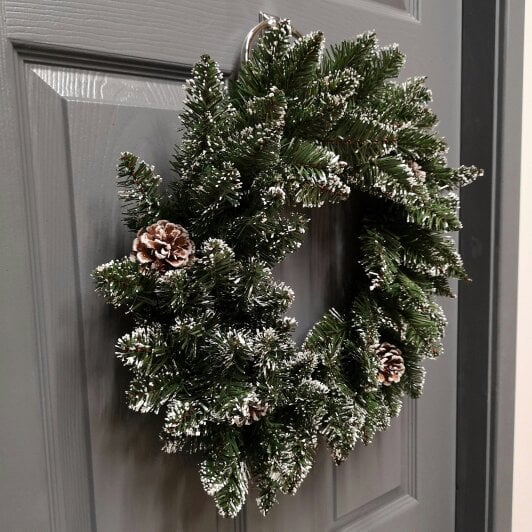 Samuel Alexander Premier Rocky Mountain Snow Tipped Christmas Wreath 50cm