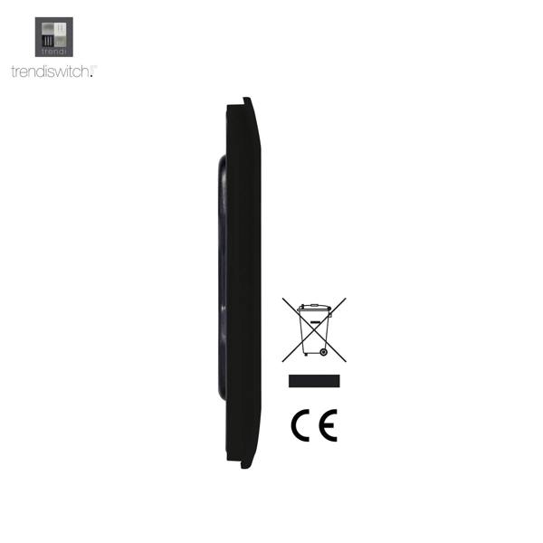 Trendi Switch Single Blanking Plate in Matt Black