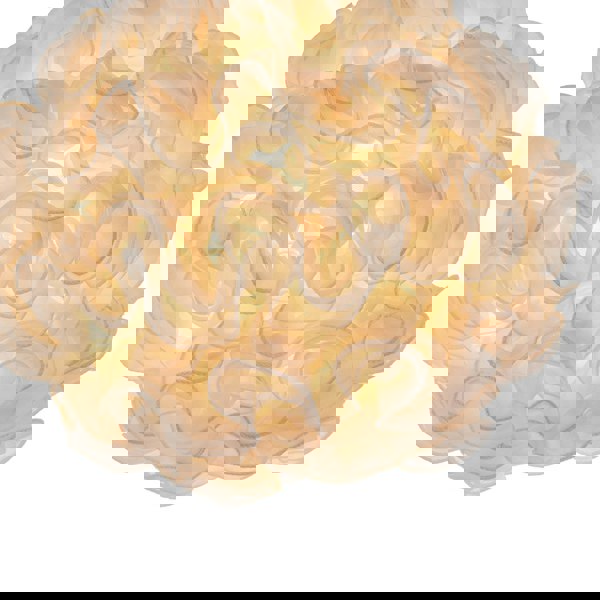 Modern White and Taupe Ribbon Velvet Fabric Round Pendant Light Shade Image 3