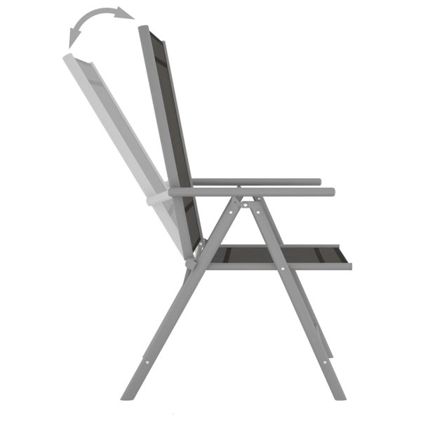 Berkfield Folding Garden Chairs 4 pcs Textilene Black