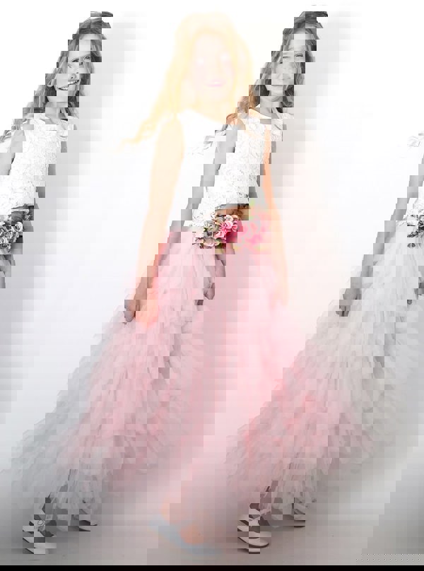 Young girl smiling and swirling