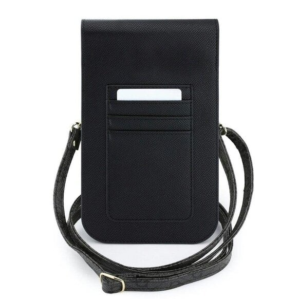 Guess PU Leather Grained 4G Metal Logo Universal Phone Bag Black - GUWBPG4L4CNK