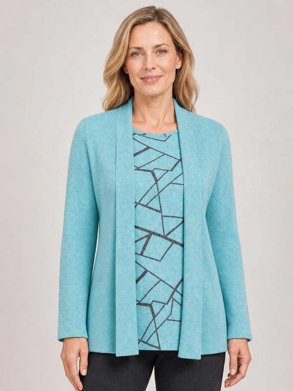 TIGI Geometric Print 2 In 1 Top