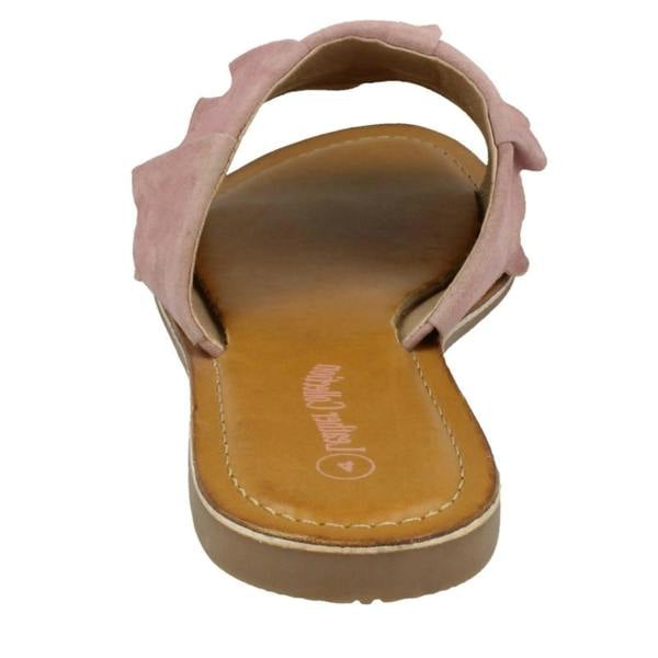 Leather Collection Ladies Leather Collection Frill Vamp Mules