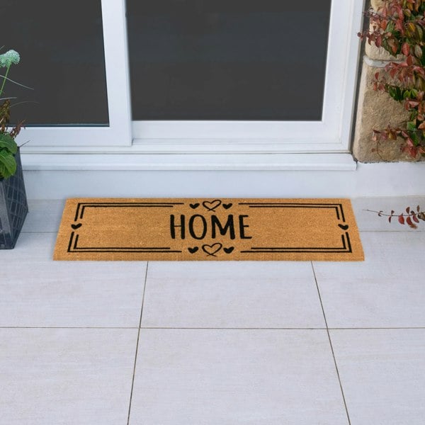 JVL Eco-Friendly Latex Backed Coir Entrance Doormat Runner, 40x120cm - Home Hearts