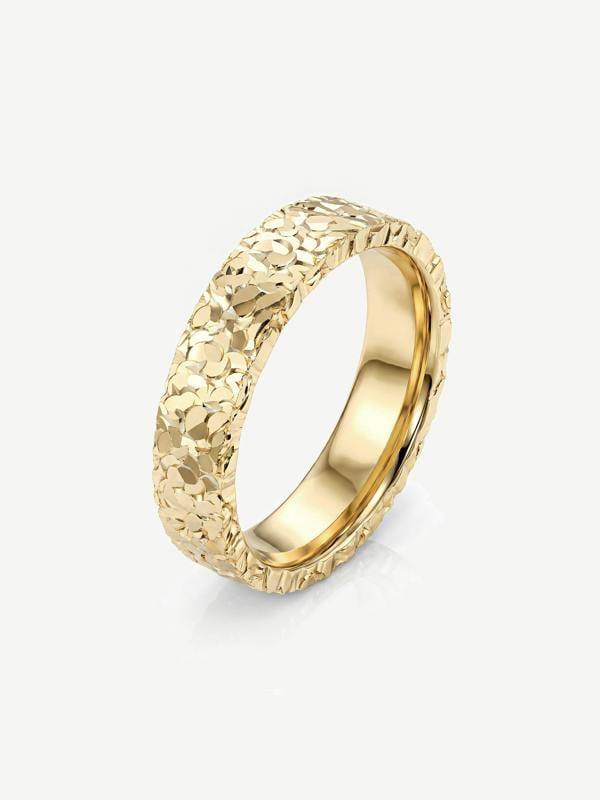 MUCHV Textured Band Ring