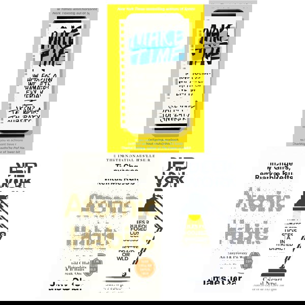 Make Time, Deep Work and Atomic Habit 3 Books Collection Set by Jake Knapp, John Zeratsky, Cal Newport, James Clear