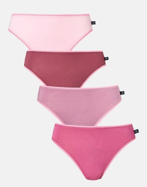 British Boxers Multipack! 4 Pairs of Bamboo High Leg Knickers – Bunch of Roses