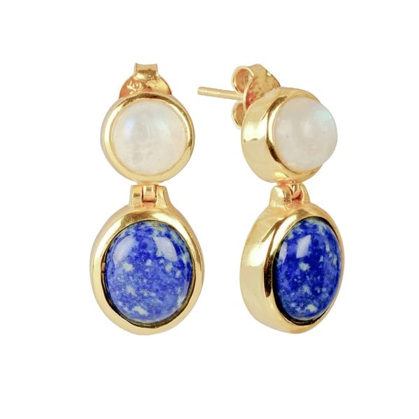 Lila Rasa Lapis Lazuli & Moonstone Earrings