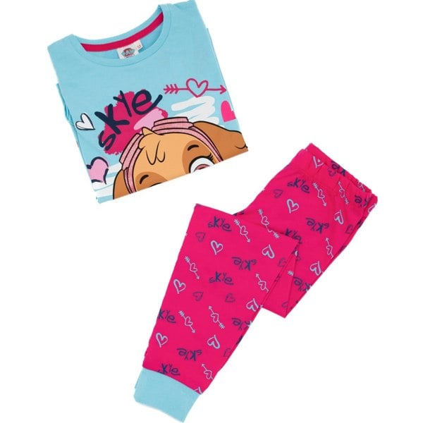 Paw Patrol Girls Long-Sleeved Pyjama Set - Blue/Pink