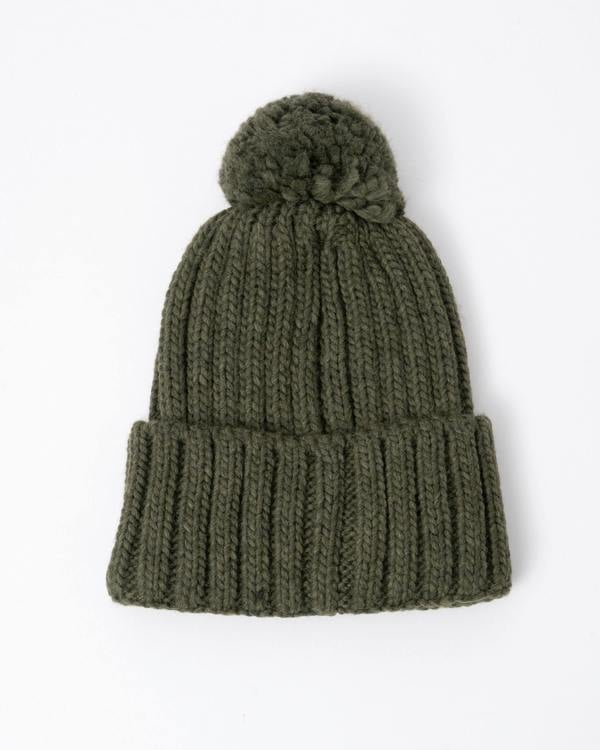 back of a Napapijri Semiury 5 Bobble Hat in Olive Night G1Fa 