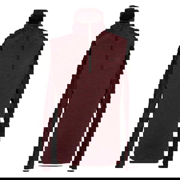 Regatta Mens Hepley Half Zip Fleece Jacket - Dark Maroon/Black