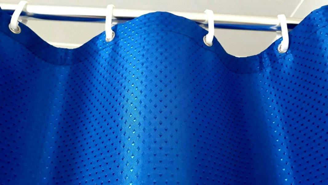 Blue Canyon Royal Blue Diamond Polyester Shower Curtain 180x180cm