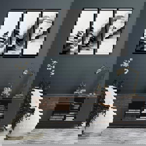 Modern Wall Art Living Room | Set of 3 Asian Inspired Wall art Prints