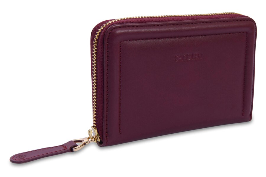 SADDLER "Annie" 3 Way Zipper RFID Real Leather Zipper Wallet (Gift Boxed) - Bordeaux