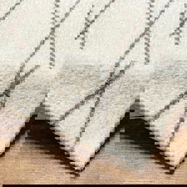 Livabliss Cloudy Shag-Modern Ivory Grey Soft Plush Pile Rug