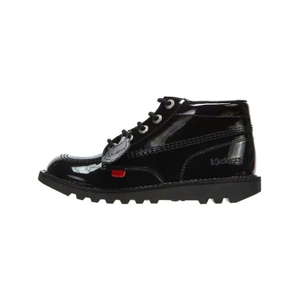 Kickers Youth Kick Hi Black Patent