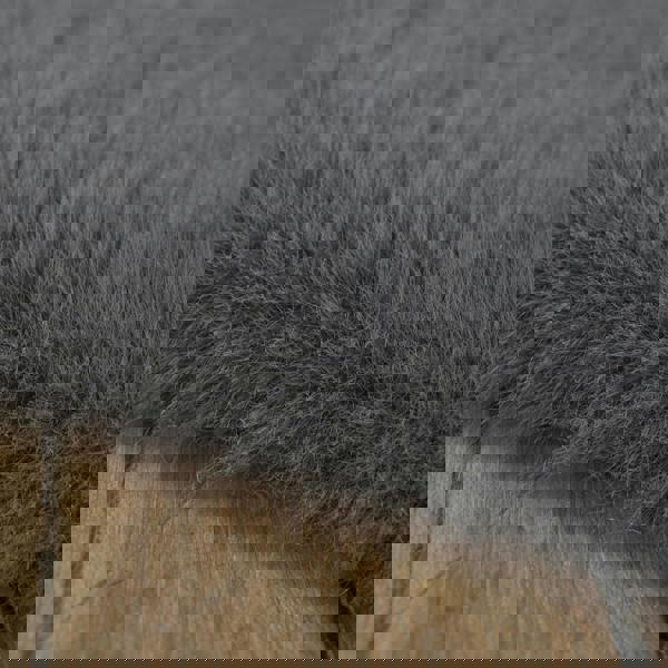 Smart Living Faux Fur Rabbit Rug - Grey