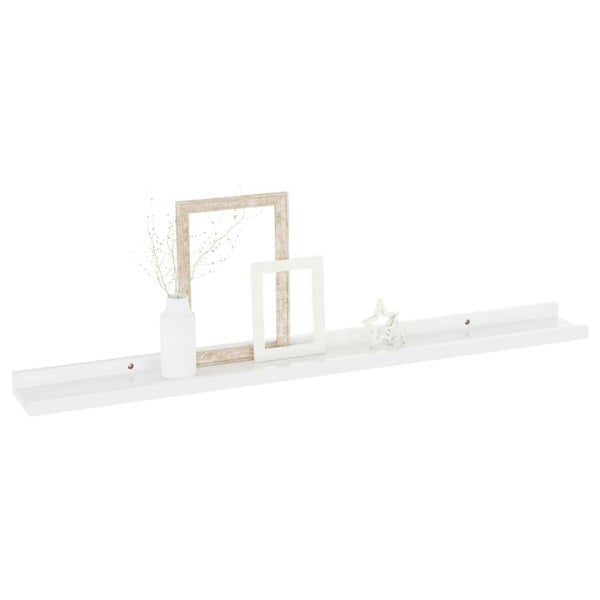Berkfield Wall Shelves 4 pcs High Gloss White 80x9x3 cm
