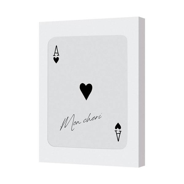 Benjamin Tate Design Contemporary Ace Of Hearts Canvas Art Print Handcrafted In The UK