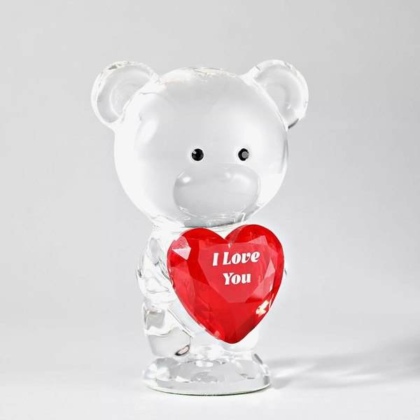 T. H. Baker Crystocraft Crystal Bear I Love You Gift SP3642