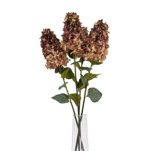 Wyld Haus Set of 3 Artificial Flowers Burgundy Spear Hydrangea Stems