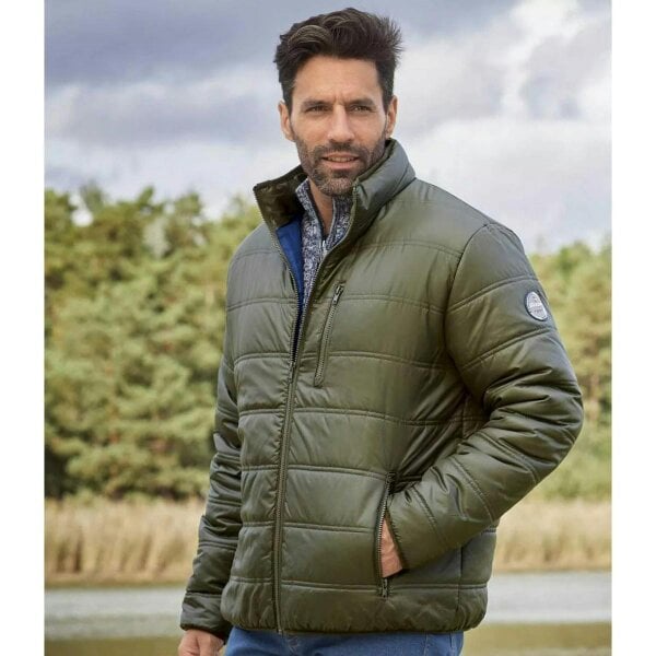 Atlas For Men Mens Lightweight Water Repellent Puffer Jacket - Khaki