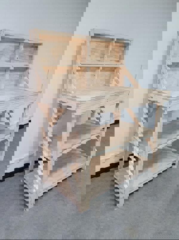 Arbor Garden Solutions Wooden Workbench Superior Strength 18mm Plywood Top With Back Panel And Double Shelf