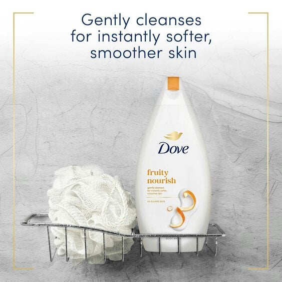 Dove Fruity Nourish Body Wash 12 Pack, 0% Sulfate SLES Shower Gel, 450ml