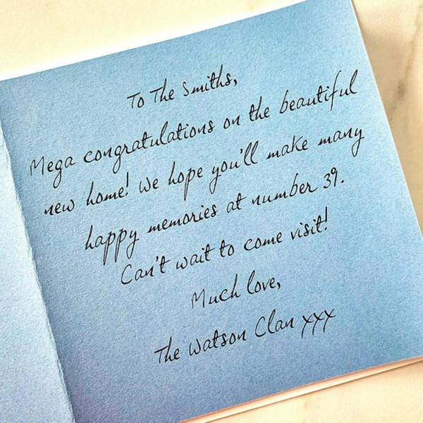 Personalised Front Door New Home Card - alternative angle